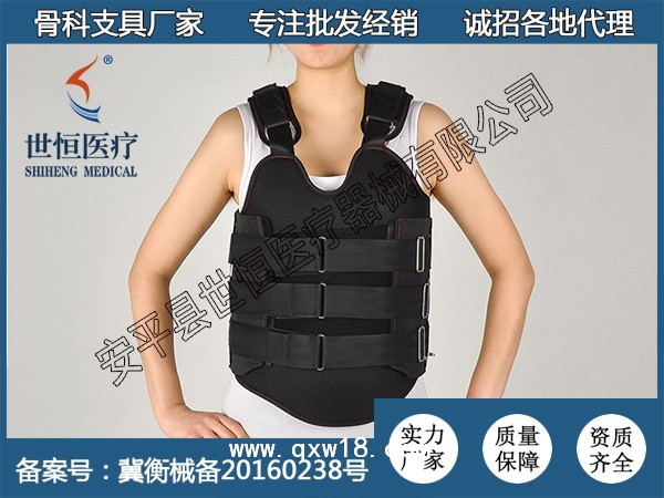 低温热塑可塑型可调式胸腰椎固定支具